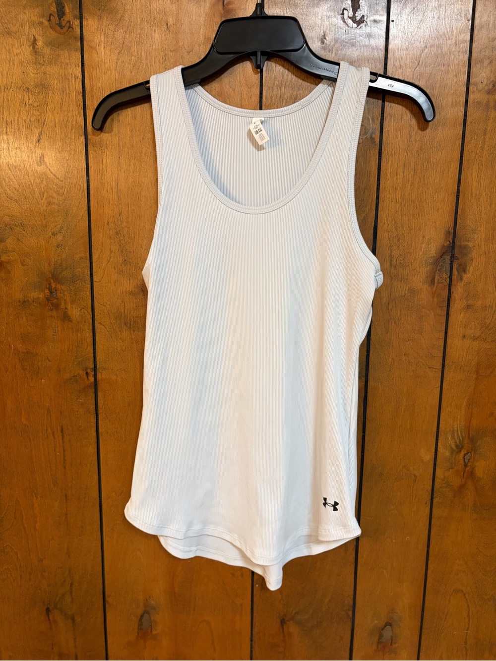 LG White Ribbed Tank Top for Women